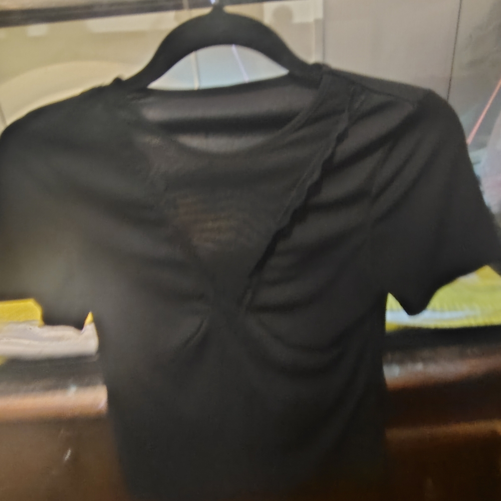 SHEIN Black Ruched Crop Top